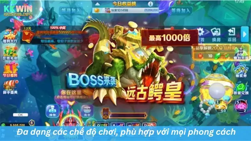 Đa dạng các chế độ chơi, phù hợp với mọi phong cách