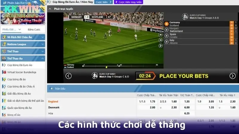 Các hình thức chơi cá cược dễ thắng