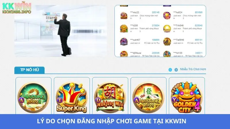 Tạo sao chọn đăng nhập chơi game tại KKwin?