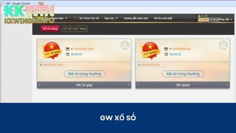 Sảnh GW quy tụ nhiều loại hình xổ số