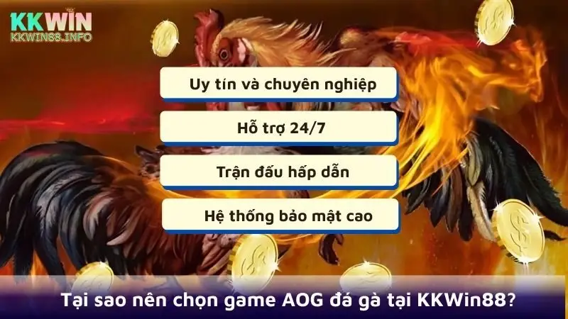 Tại sao nên chọn game AOG đá gà tại KKWin