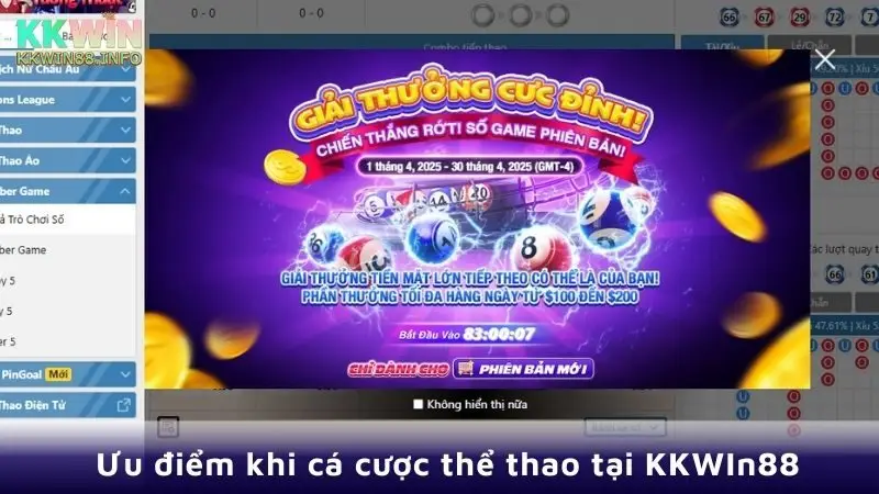 Ưu điểm khi chơi cá cược tại KKWin